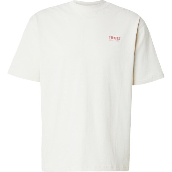 Woodbird Tričko Baine Soya brusnicová / biela 67039489