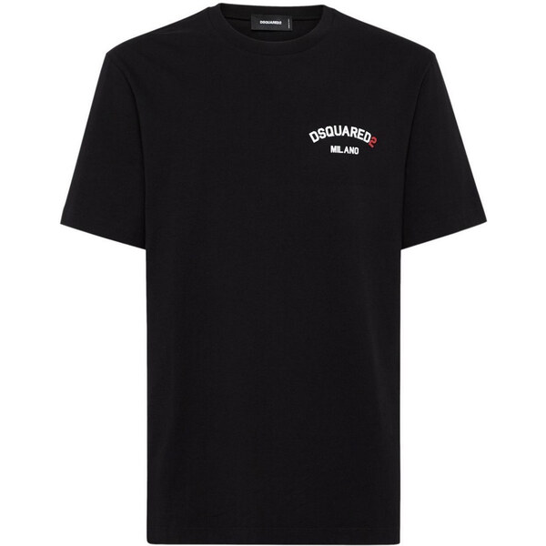 Čierne tričko Dsquared2 s krátkym rukávom 67040863