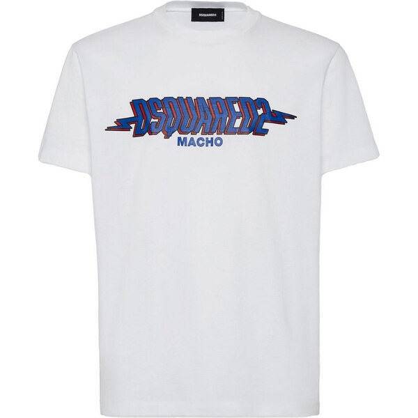 Biele tričko Dsquared2 s potlačou 67040859