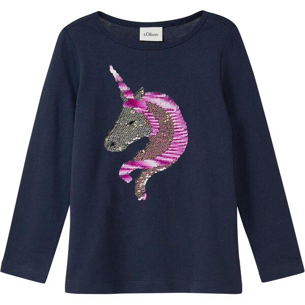 s.Oliver Tričko námornícka modrá / ružová / strieborná 67041095