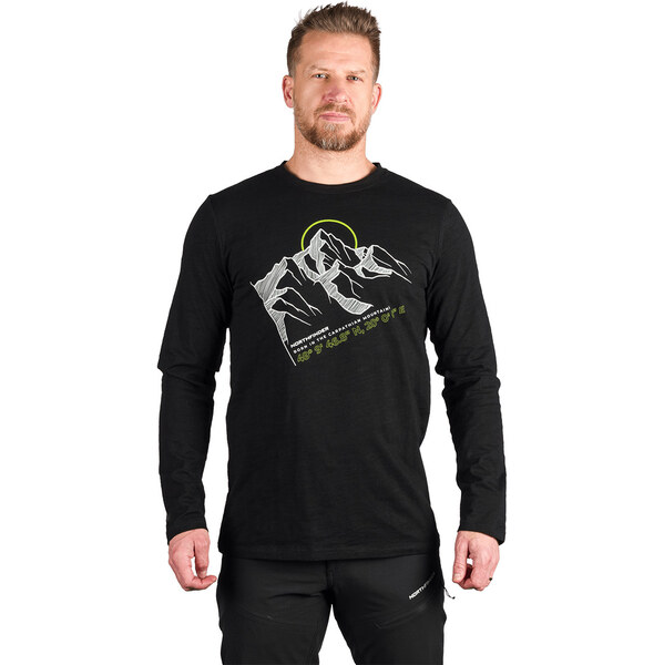 Northfinder Pánske tričko z organickej slub bavlny DARU čierna 67058972