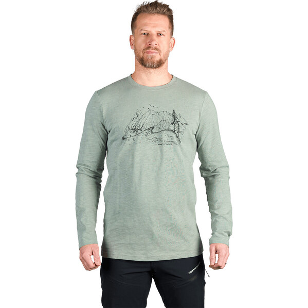 Northfinder Pánske tričko z organickej slub bavlny EMBER zelená 67058973