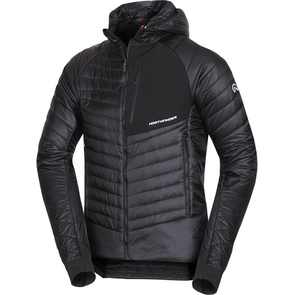 Northfinder Pánska outdoorová ľahká zateplená bunda BALINT čierna 67058982