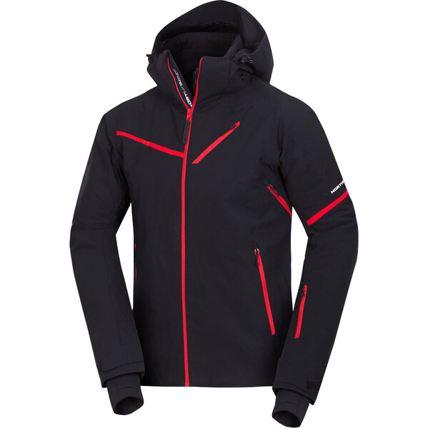 Northfinder Pánska lyžiarska zateplená trendy bunda EDUARDO čierna 67059024