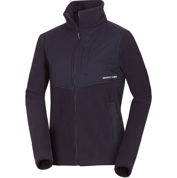 Northfinder Dámsky voľnočasový outdoorový flísový sveter HILARY čierna 67059020