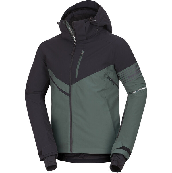 Northfinder Pánska lyžiarska zateplená trendy bunda BALINT zlená 67059026