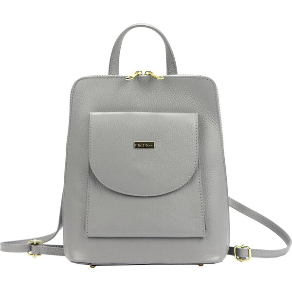 MiaMore Kožený batoh MiaMore Timea sivý 67062261