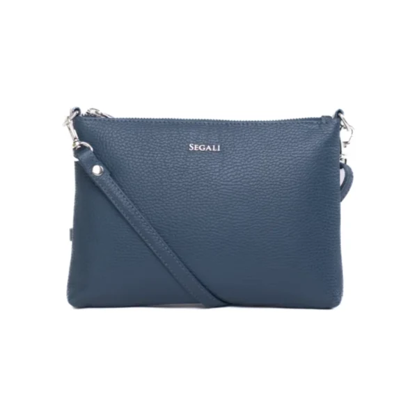 SEGALI Dámska kožená taška cez rameno SG-A26B tmavo modrá 46666396