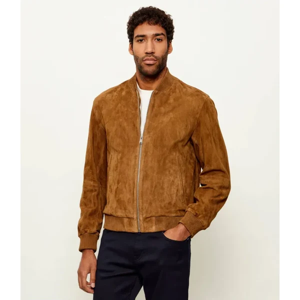 BOSS BLACK Bunda bomberka H-Muller | regular fit | semiš 67060789