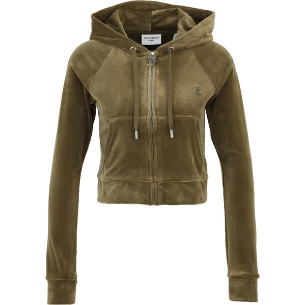 Juicy Couture Petite Tepláková bunda MADISON antracitová / tmavozelená 67078105