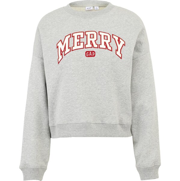 Gap Petite Mikina sivá melírovaná / červená / biela 67078110