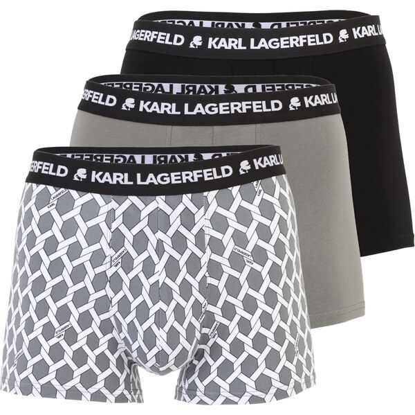 Karl Lagerfeld Boxerky sivá / čierna / biela 67078280