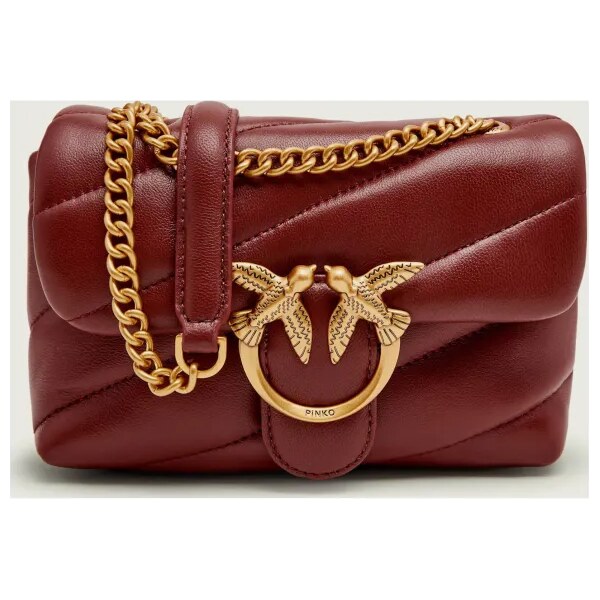 Pinko Kožená kabelka na rameno Love Puff Baby 67075175