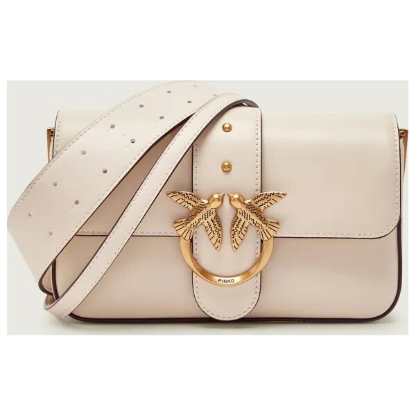 Pinko Kožená kabelka na rameno LOVE ONE MINI SLOUCHY 67075177