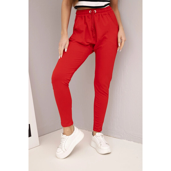 K-Fashion Dámske tepláky s elastickým pásom a šnúrkou na stiahnutie 67263049