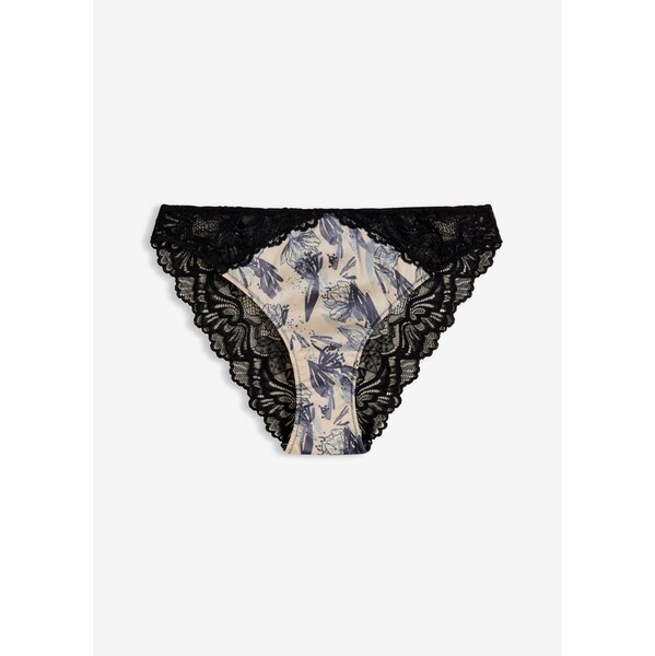 bonprix Nohavičky z potlačeného saténu, farba šedá 67085390