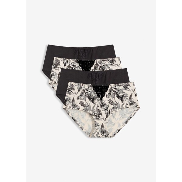 bonprix Maxi nohavičky (4ks), farba čierna 67085454