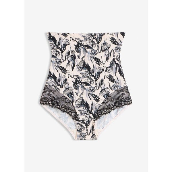 bonprix Sťahovacie nohavičky s čipkou, medium, vysoký pás, farba 67085495