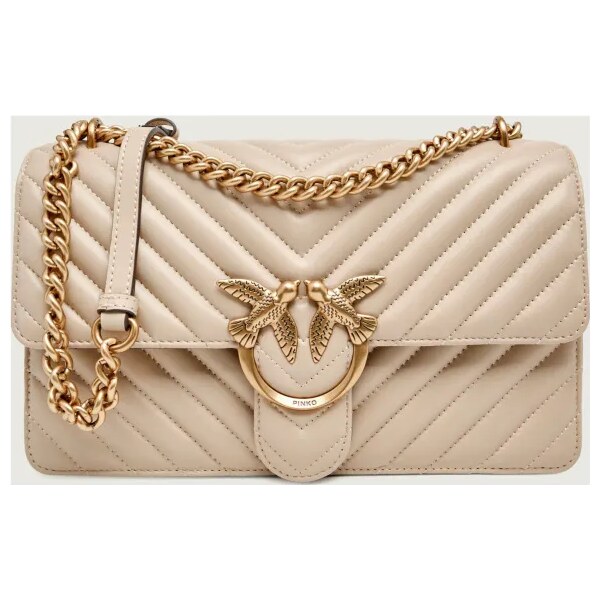 Pinko Kožená kabelka na rameno LOVE ONE CLASSIC 67084007