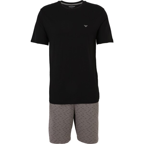 Emporio Armani Krátke pyžamo tmavošedá / čierna 67094728
