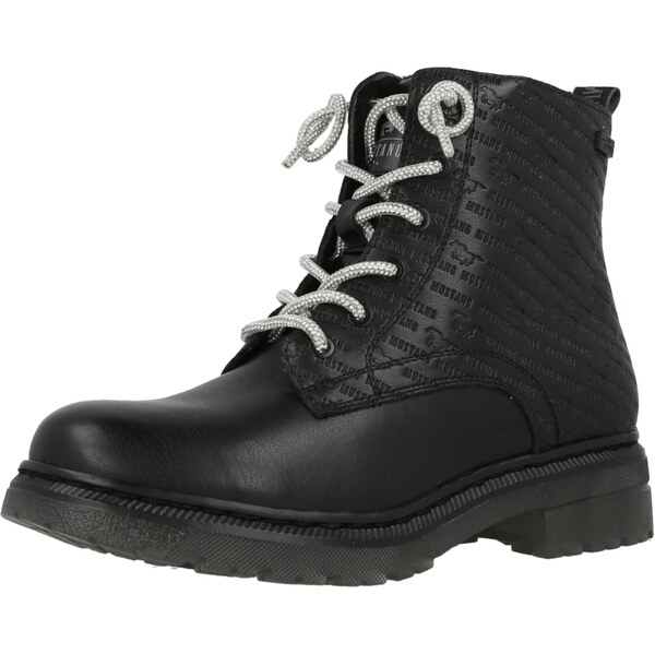 MUSTANG Šnurovacie členkové čižmy čierna 67094817