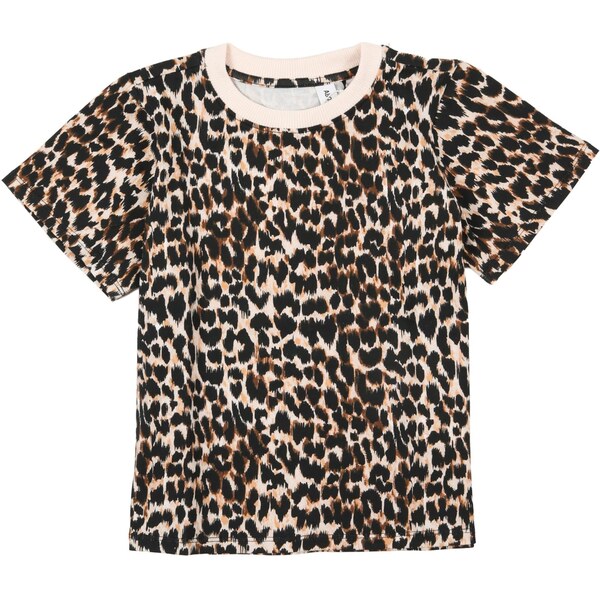 ABOUT YOU Tričko Betty nebielená / hnedá / pastelovo oranžová / čierna 67094749