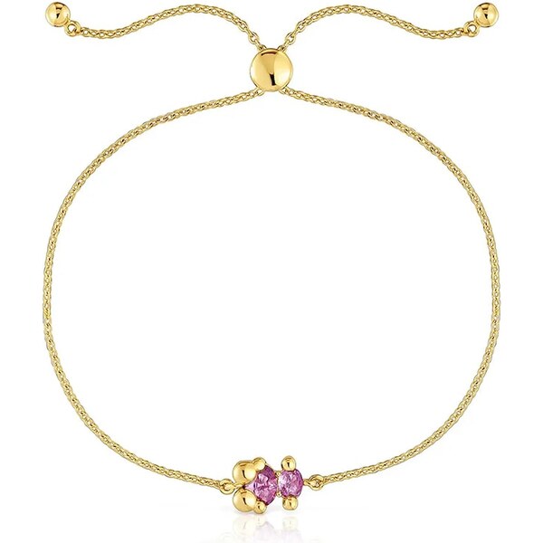 Strieborný pozlátený náramok Tous Bold Bear Lab 64318487