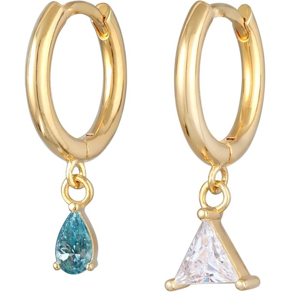 ELLI Náušnice tyrkysová / zlatá / strieborná 67101662