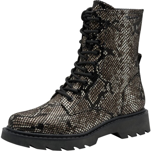 Tamaris Šnurovacie členkové čižmy tmavohnedá / svetlosivá / čierna 67102826