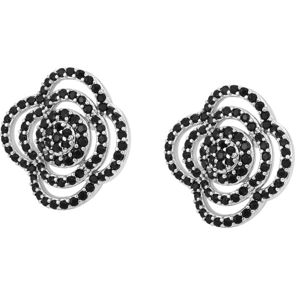 faina Náušnice čierna / strieborná 67102998