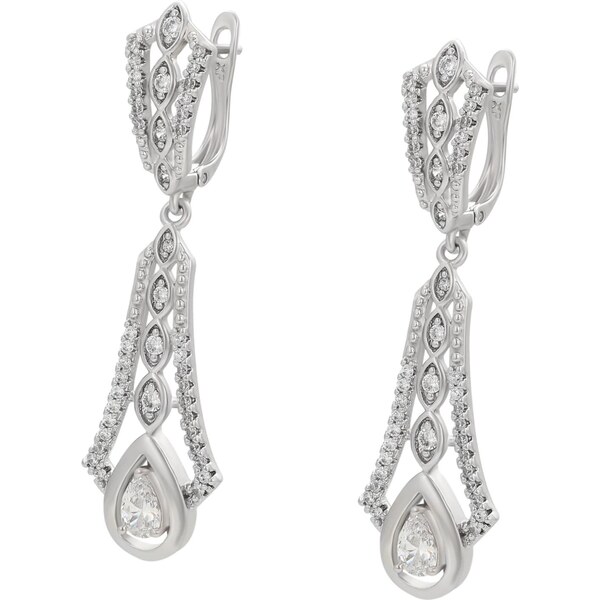 faina Náušnice strieborná / biela 67103021