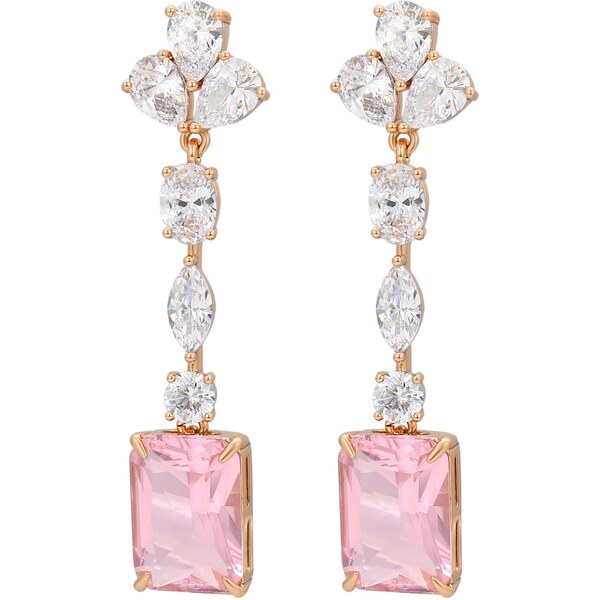 faina Náušnice ružové zlato / svetloružová / priehľadná 67103036