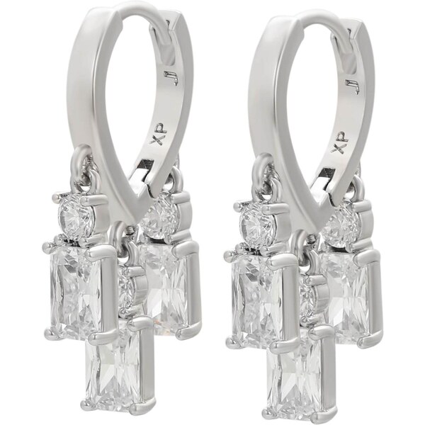 faina Náušnice strieborná / priehľadná 67103037