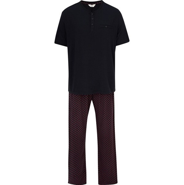Dagi Dlhé pyžamo bordová / čierna 67103066