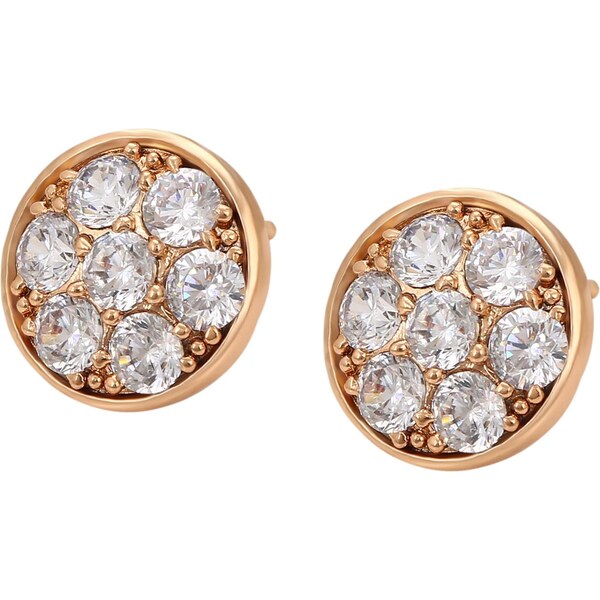 faina Náušnice ružové zlato / priehľadná 67103085