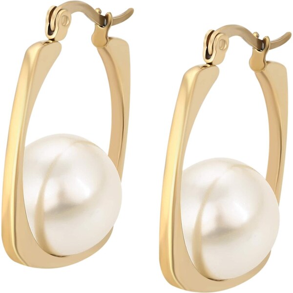 faina Náušnice zlatá / perlovo biela 67103083