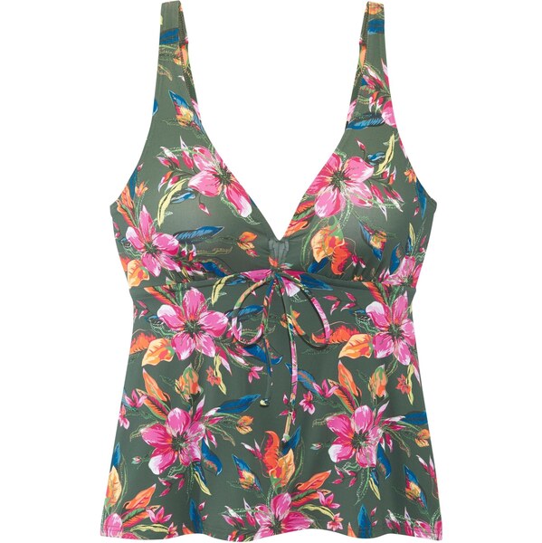 LASCANA Tankinový top olivová / oranžová / ružová 67103237