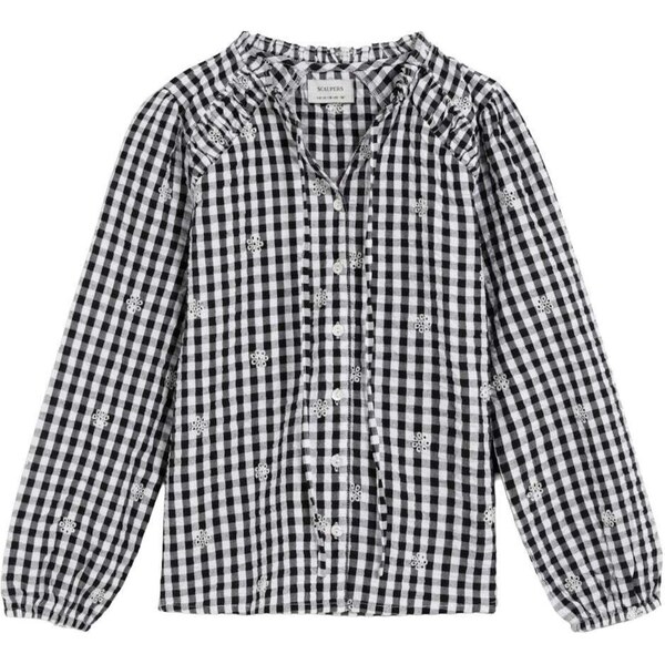 Scalpers Blúzka Marsella čierna / biela 67103245