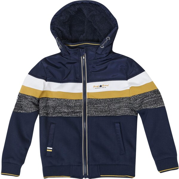 KOROSHI Prechodná bunda tmavomodrá / horčicová / biela 67103545