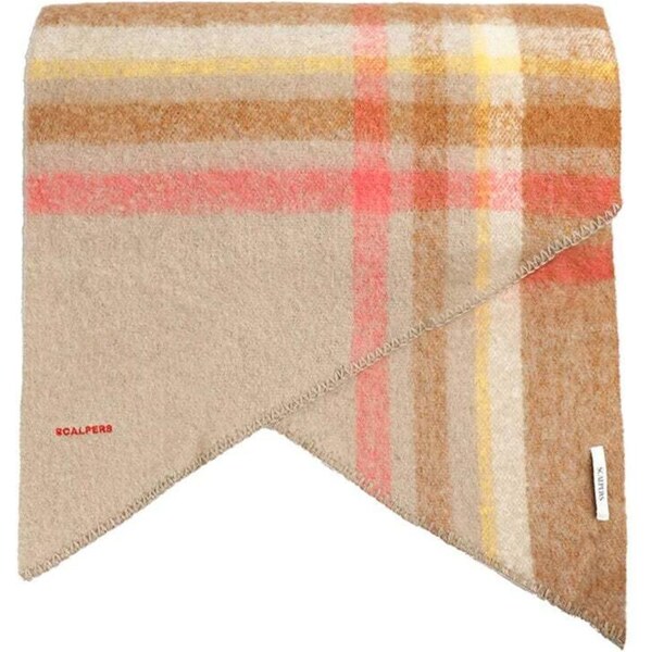 Scalpers Šál hnedá / žltá / tmavošedá / červená 67103583