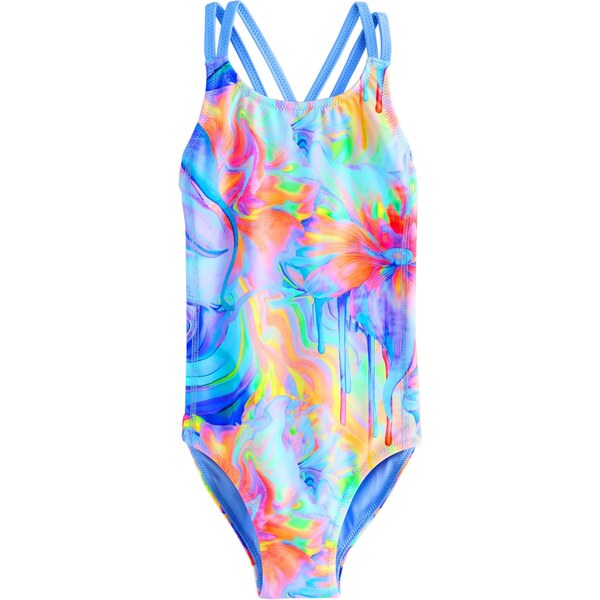 Next Jednodielne plavky azúrová / žltá / oranžová / ružová 67103822