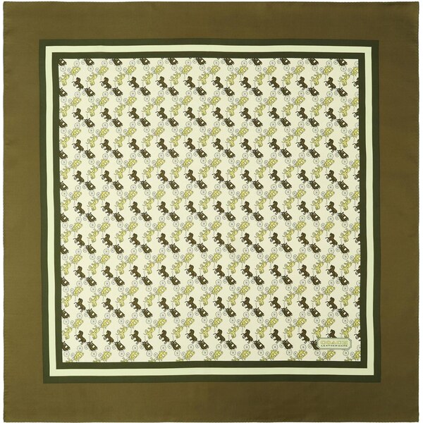 COACH Šál čokoládová / zelená / svetlozelená / biela 67103850