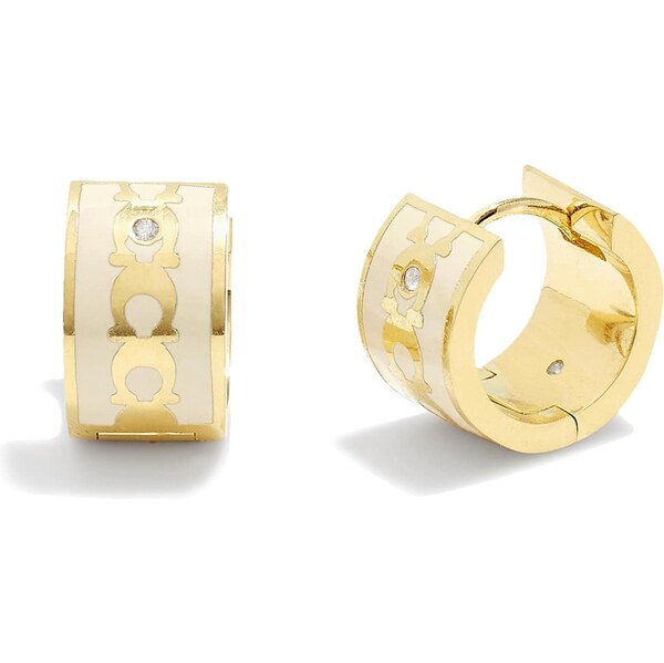 COACH Náušnice zlatá / priehľadná / biela 67103847