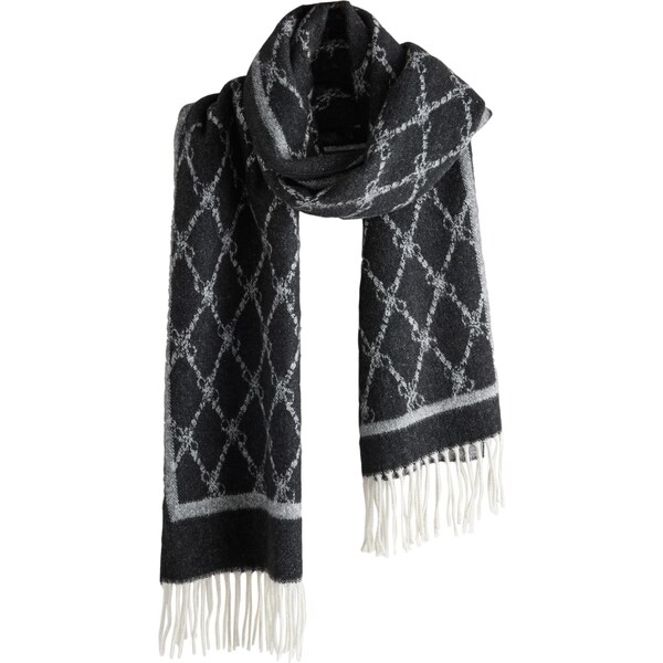 Next Šál antracitová / biela 67103879