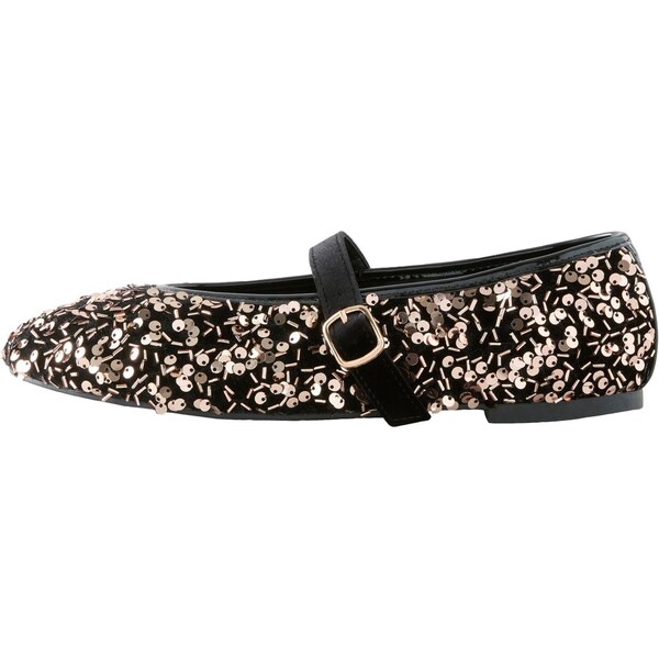 Next Baleríny s ramienkom bronzová / čierna 67103940