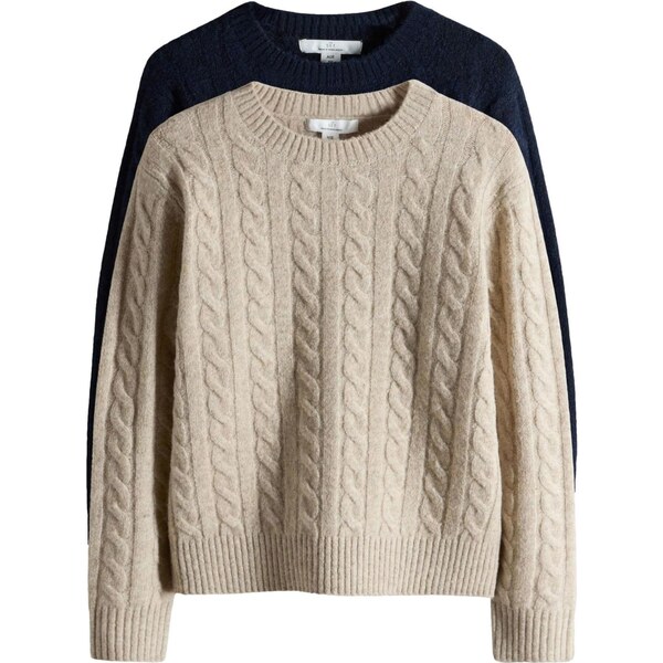 The Set Sveter béžová / námornícka modrá 67103971