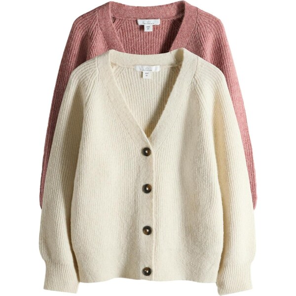 The Set Kardigán ružová / biela 67104019