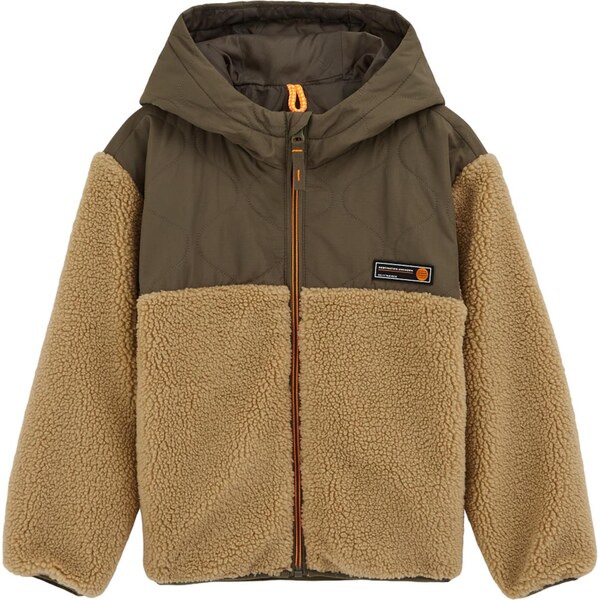 WE Fashion Prechodná bunda svetlohnedá / kaki / oranžová / čierna 67104123