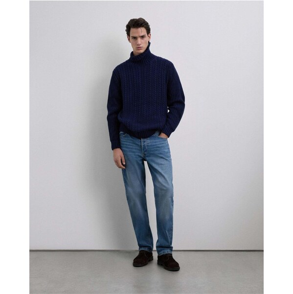 Scalpers Sveter Eight námornícka modrá 67104174