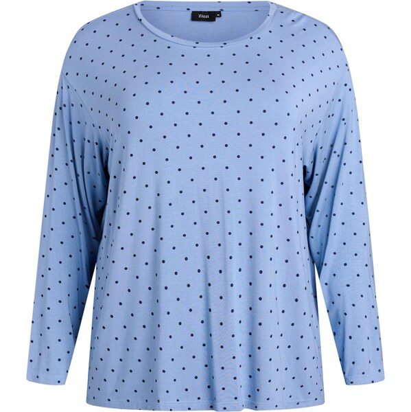 Zizzi Tričká na spanie Mhildur azúrová / čierna 67104378